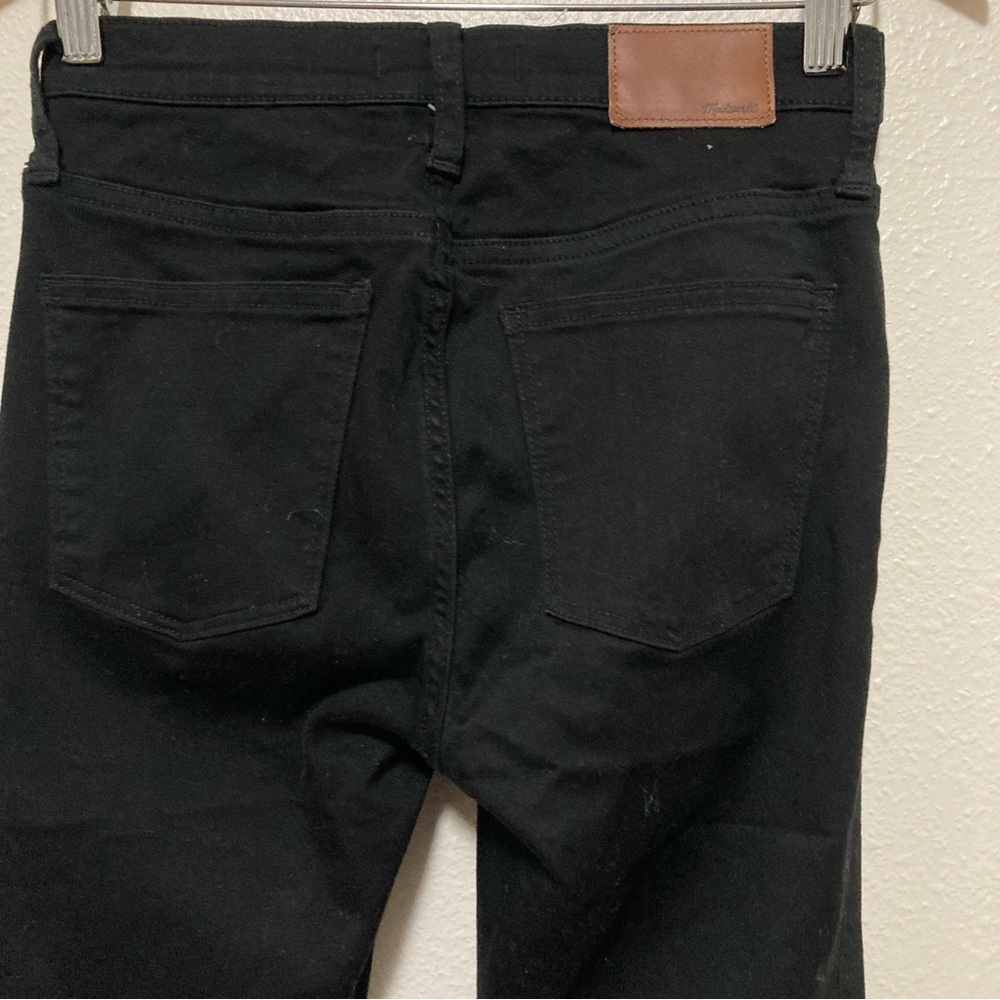 Madewell Womens Jeans 9" High Rise Skinny Denim Black Wash Ripped  Stretch 29 - Picture 7 of 16